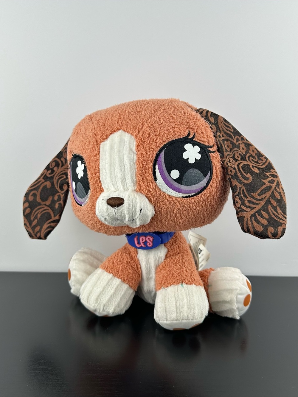 Littlest Pet Shop Beagle Brown Dog Plush Stuffed Animal Toy Hasbro 8” LPS
